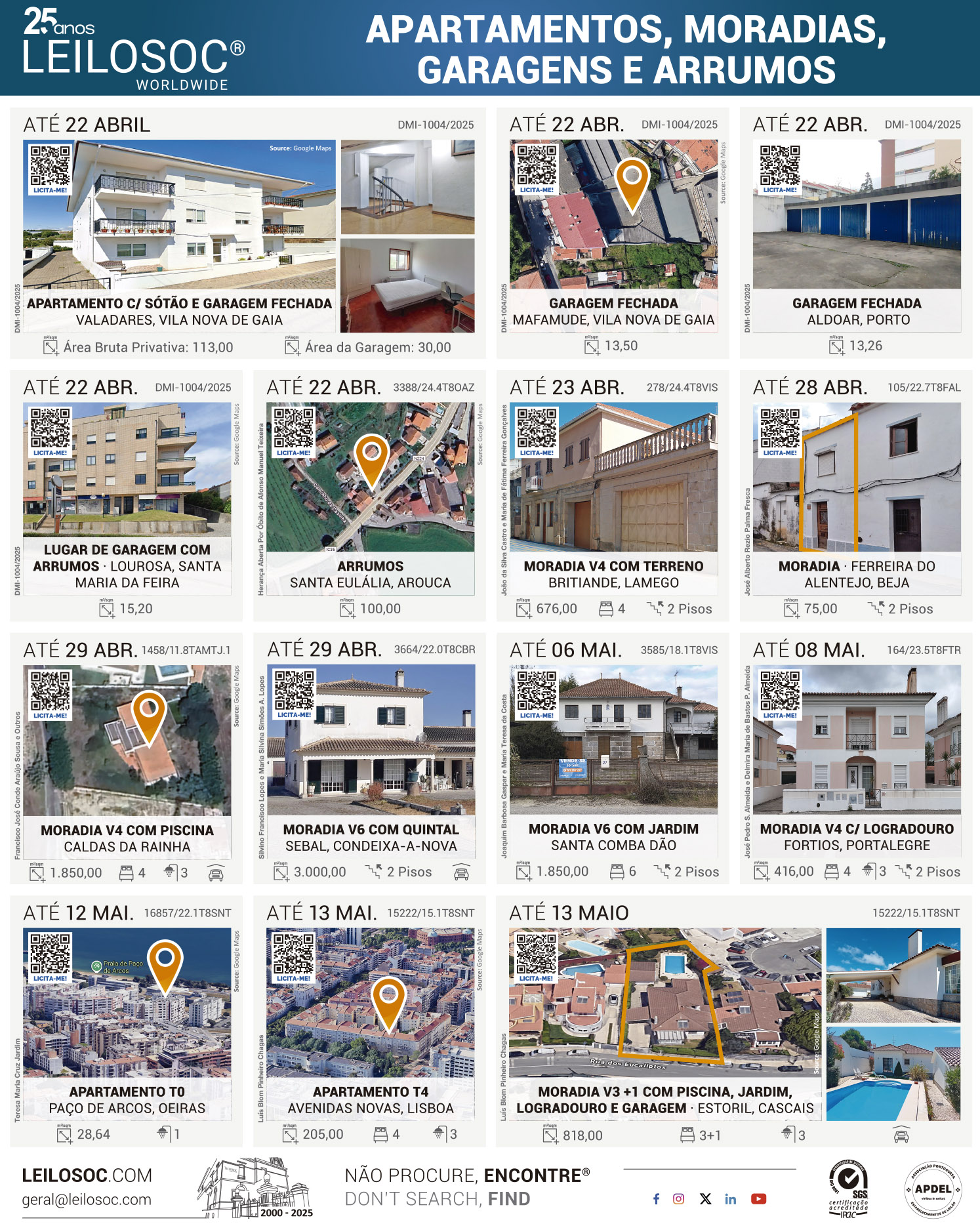 Annonces dans la presse du 21 avril 2025, page 1
