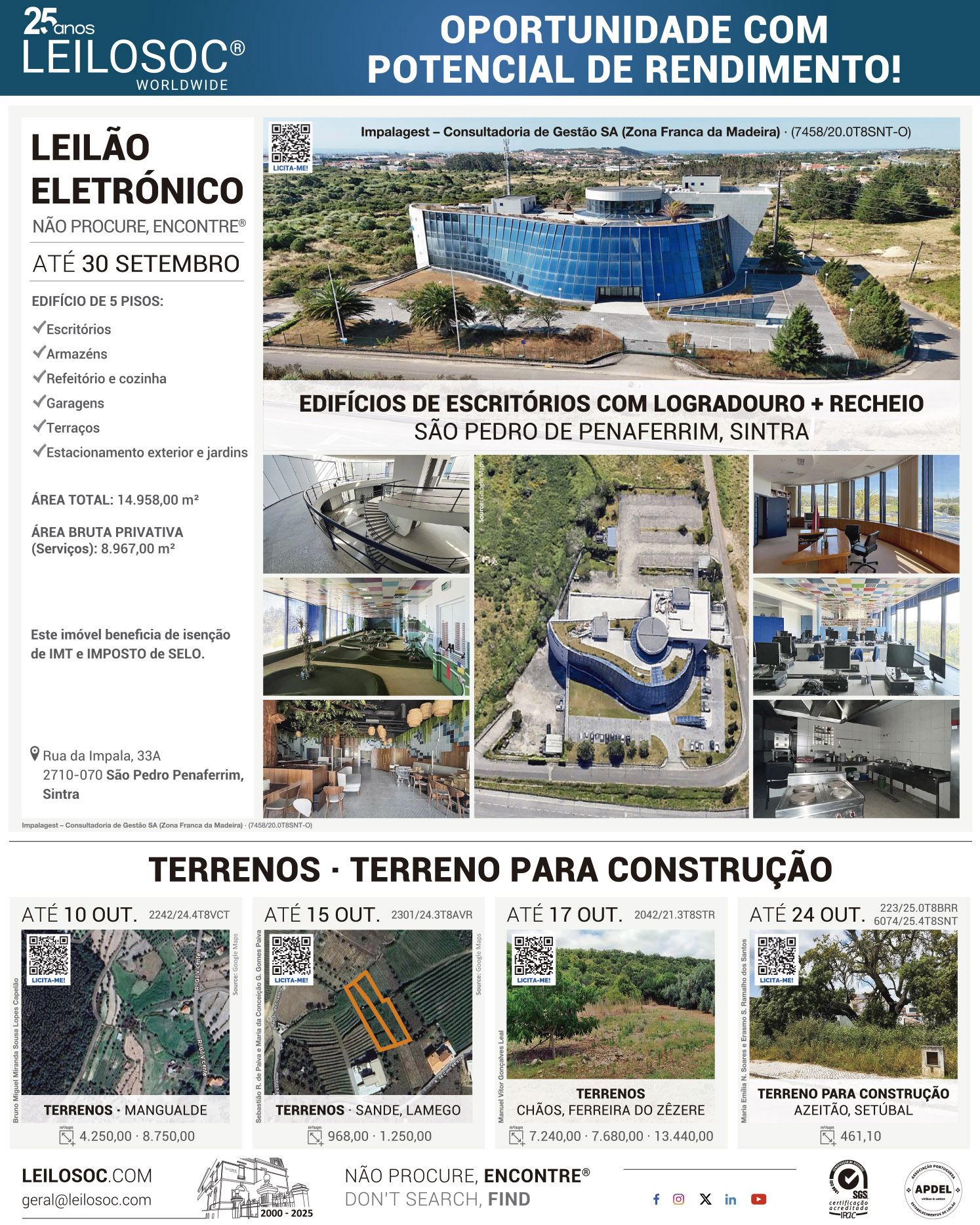 Annonces dans la presse du 26 septembre 2025, page 1