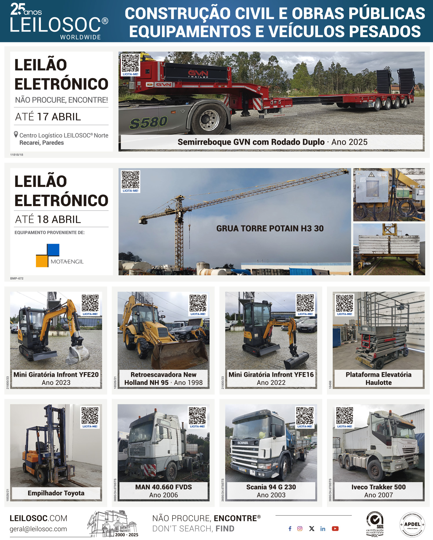 Annonces dans la presse du 9 avril 2025, page 1