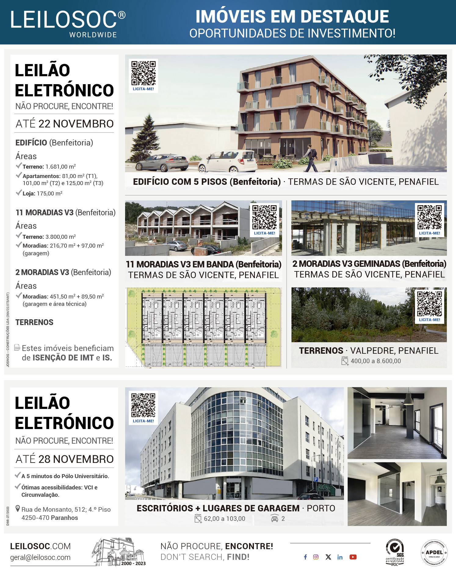 Press adverts of 28 October 2023, page 1